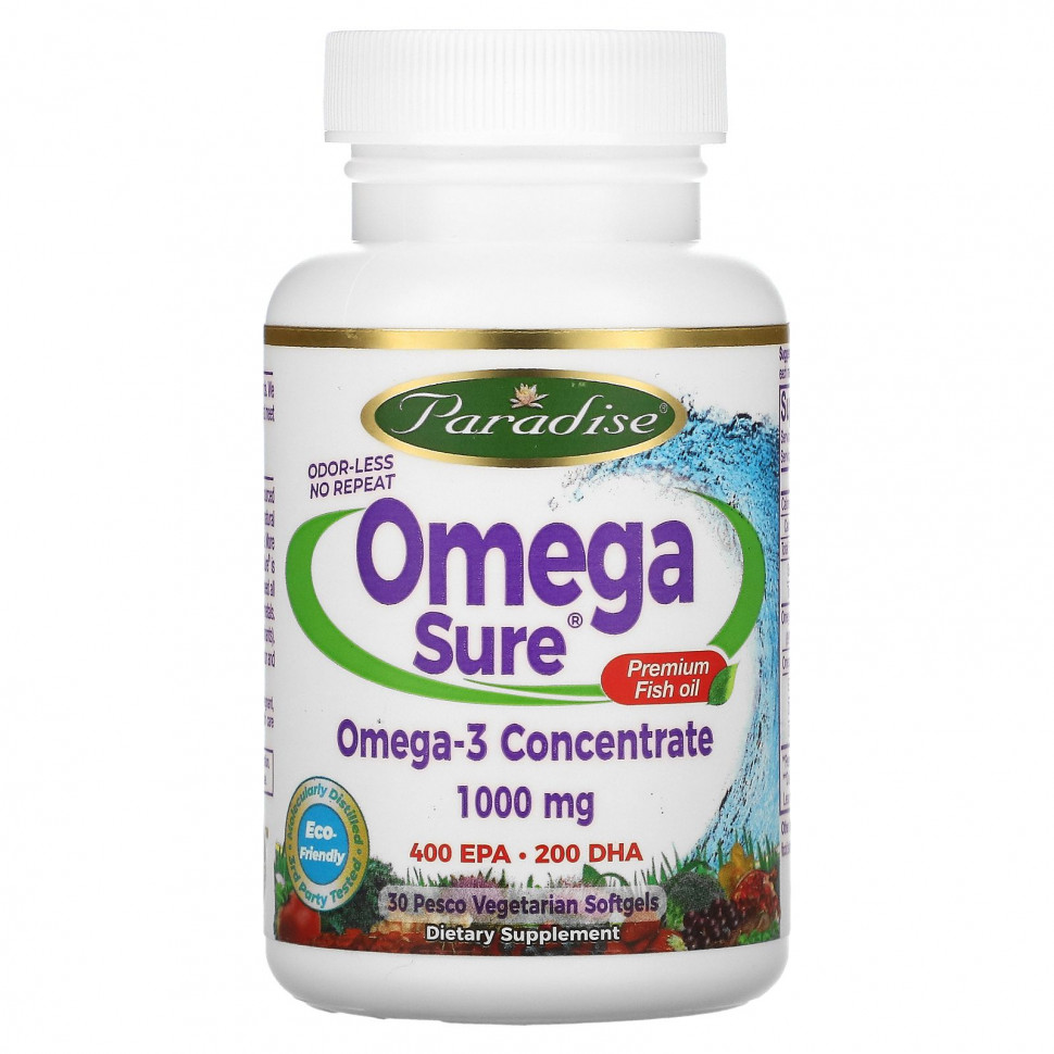  Paradise Herbs, Omega Sure,    , 1000 , 30     Iherb ()  