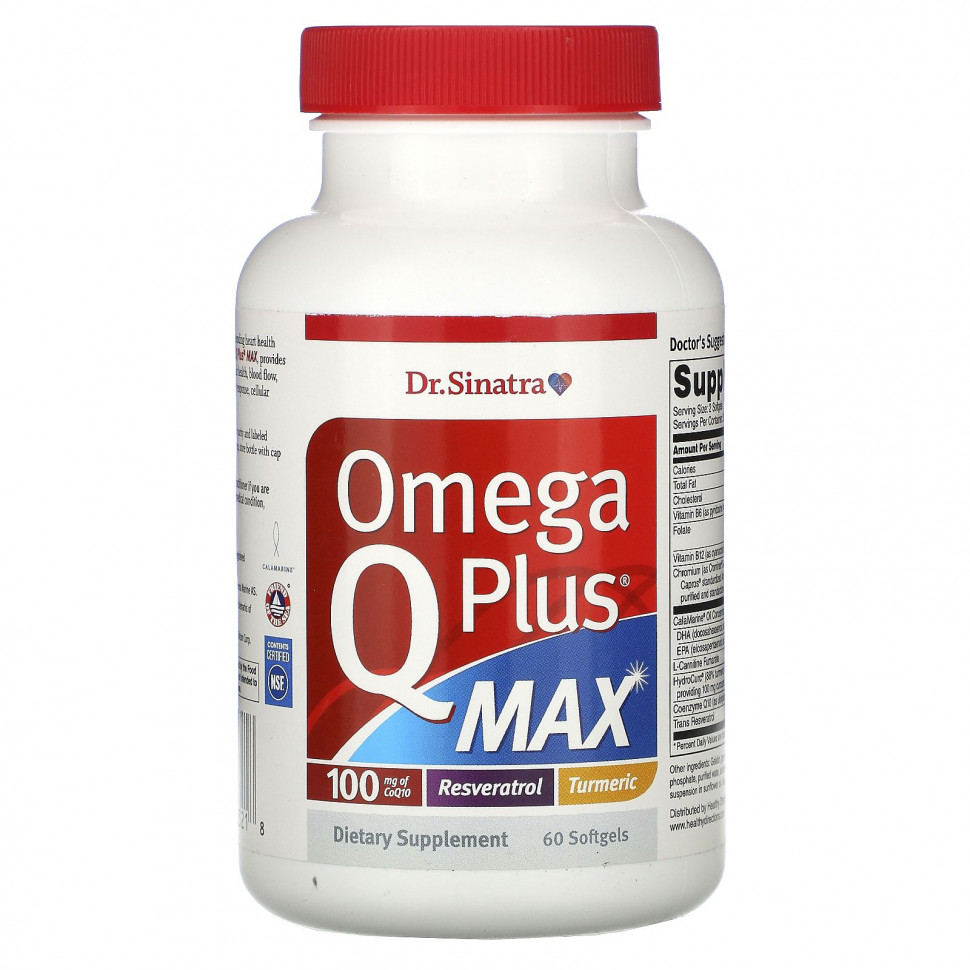  Dr. Sinatra, Omega Q Plus MAX, 60 Softgels    -     , -, 