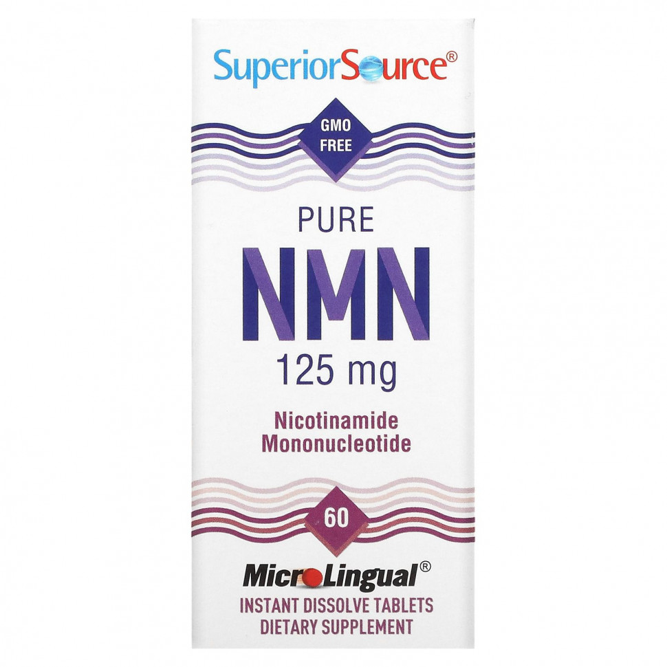  Superior Source, Pure NMN, Nicotinamide Mononucleotide, 125 mg , 60 Instant Dissolve Tablets    -     , -, 