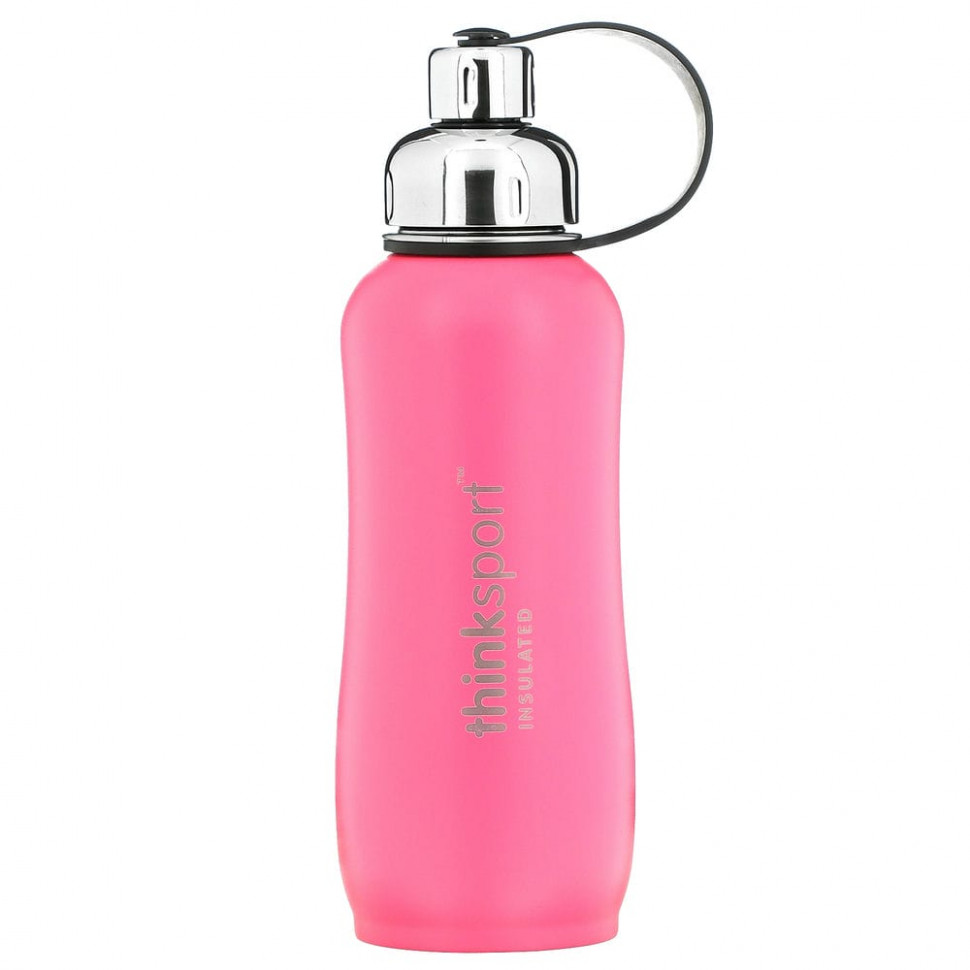  Think, Thinksport , Insulated Sports Bottle, Dark Pink, 25 oz (750ml)    -     , -, 