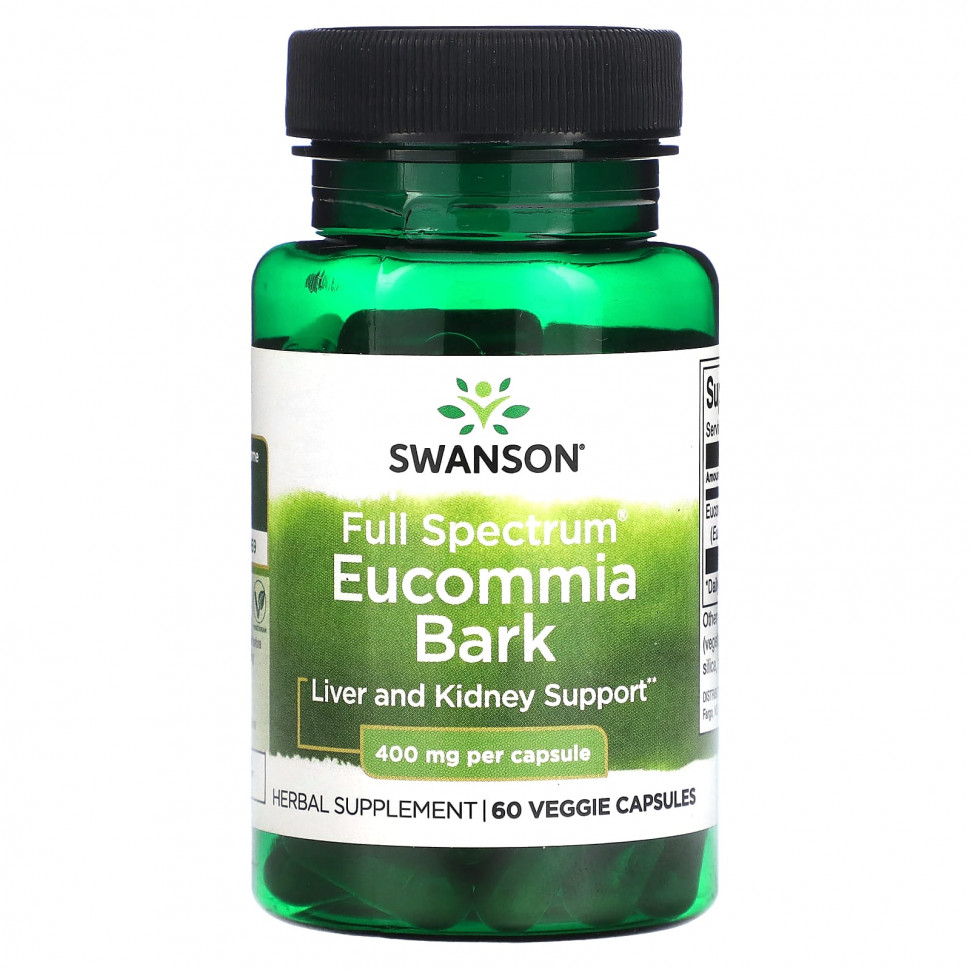  Swanson, Full Spectrum Eucommia Bark, 400 , 60      -     , -, 