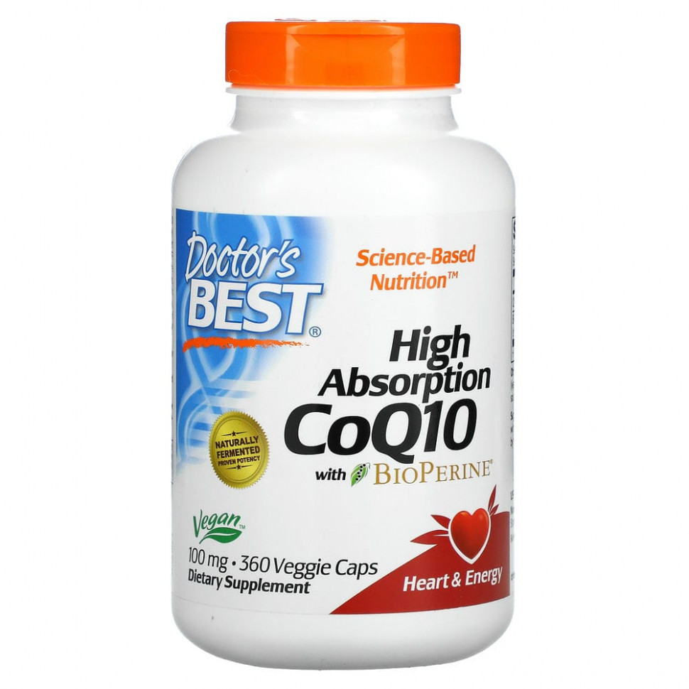  Doctor's Best,  Q10    ,  BioPerine, 100 , 360      -     , -, 