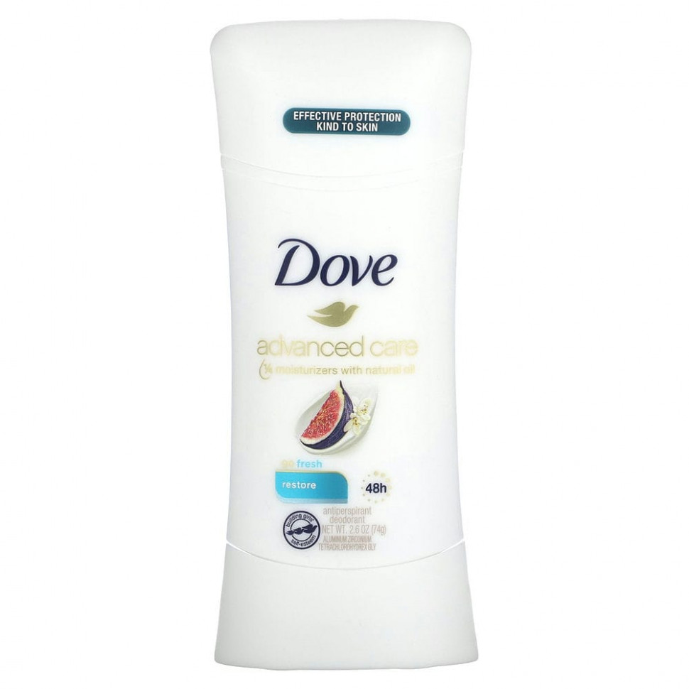  Dove, Advanced Care, Go Fresh, Antiperspirant Deodorant, Restore, 2.6 oz (74 g)    -     , -, 