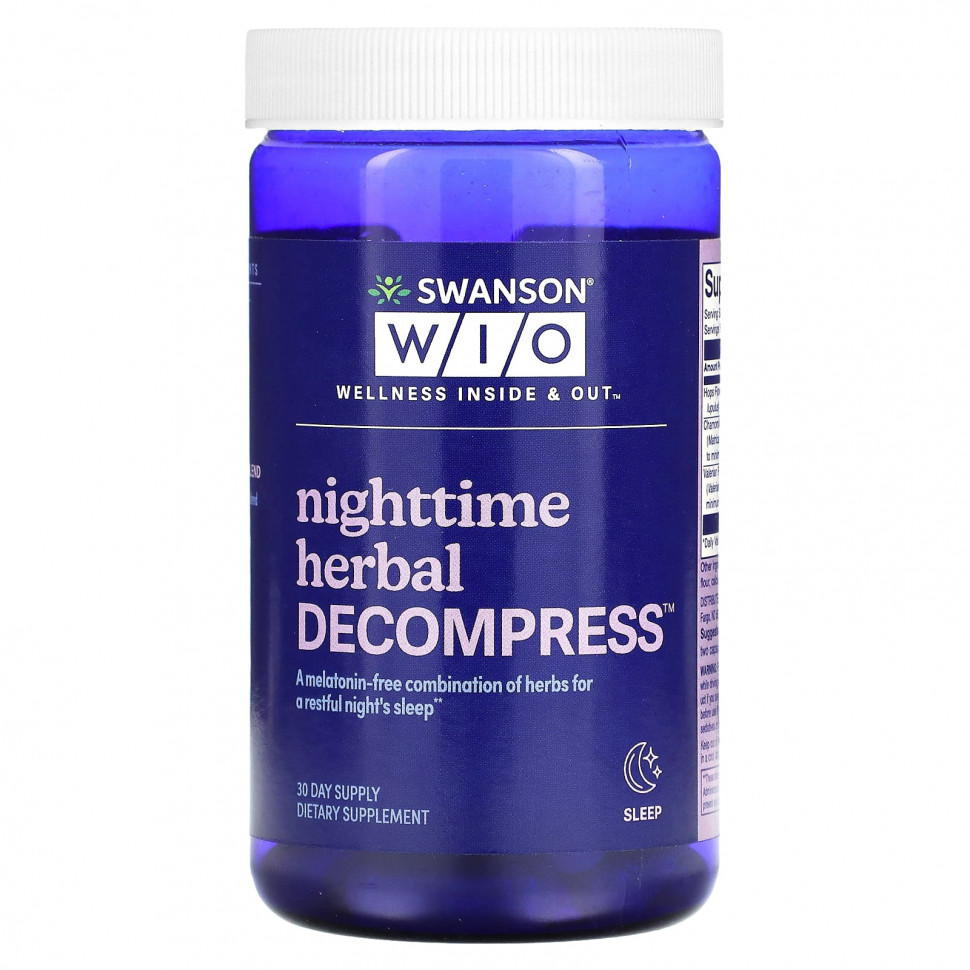  Swanson WIO, Nighttime Herbal Decompress, 30   Iherb ()  