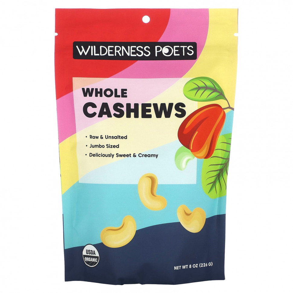  Wilderness Poets, Cashews (Anacardium Occidentale), 8 oz (226.8 g)    -     , -, 