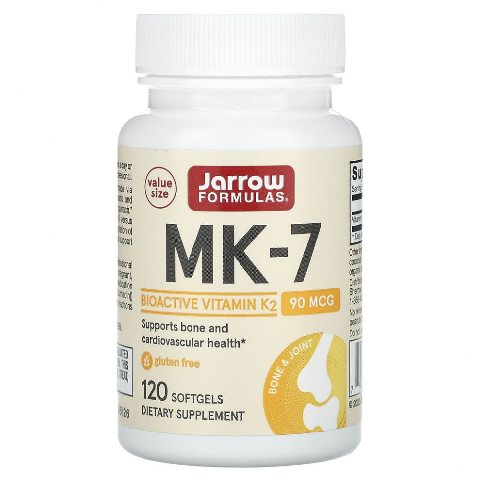  Jarrow Formulas, MK-7,  K2   MK-7, 90 , 120      -     , -, 