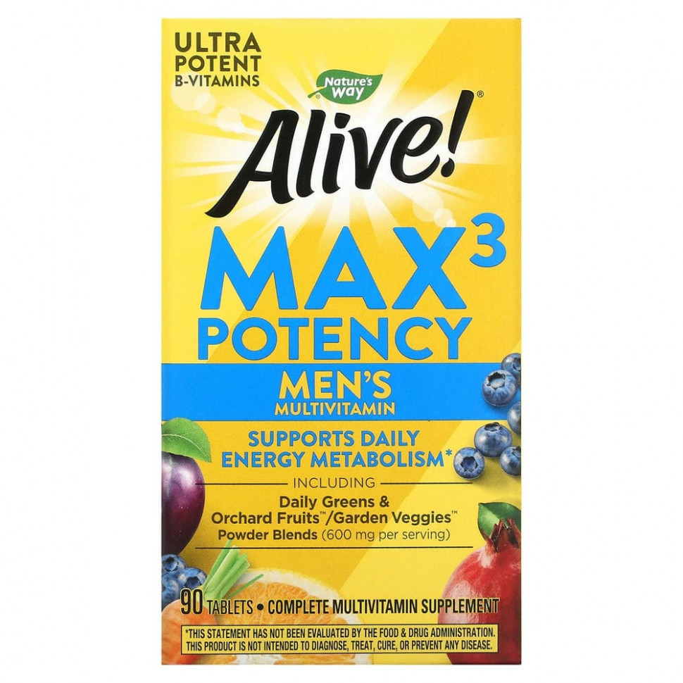  Nature's Way, Alive! Max3 Potency,   , 90     -     , -, 