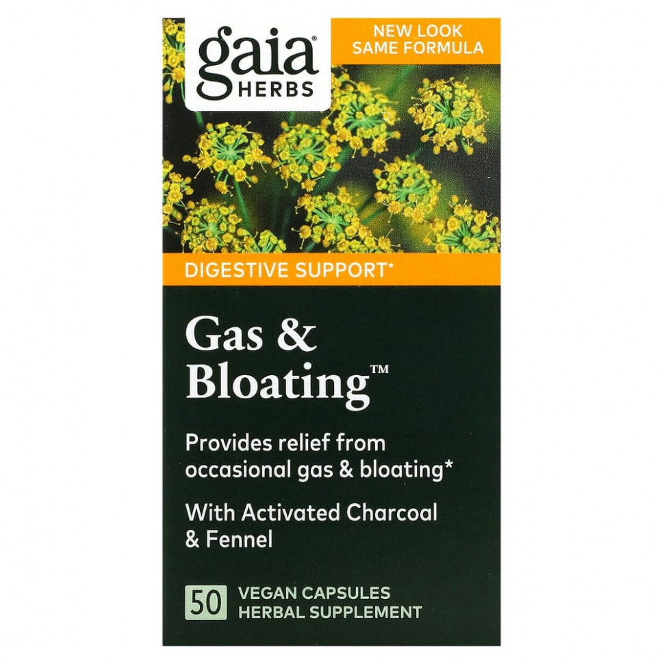  Gaia Herbs, Gas & Bloating, 50      -     , -, 