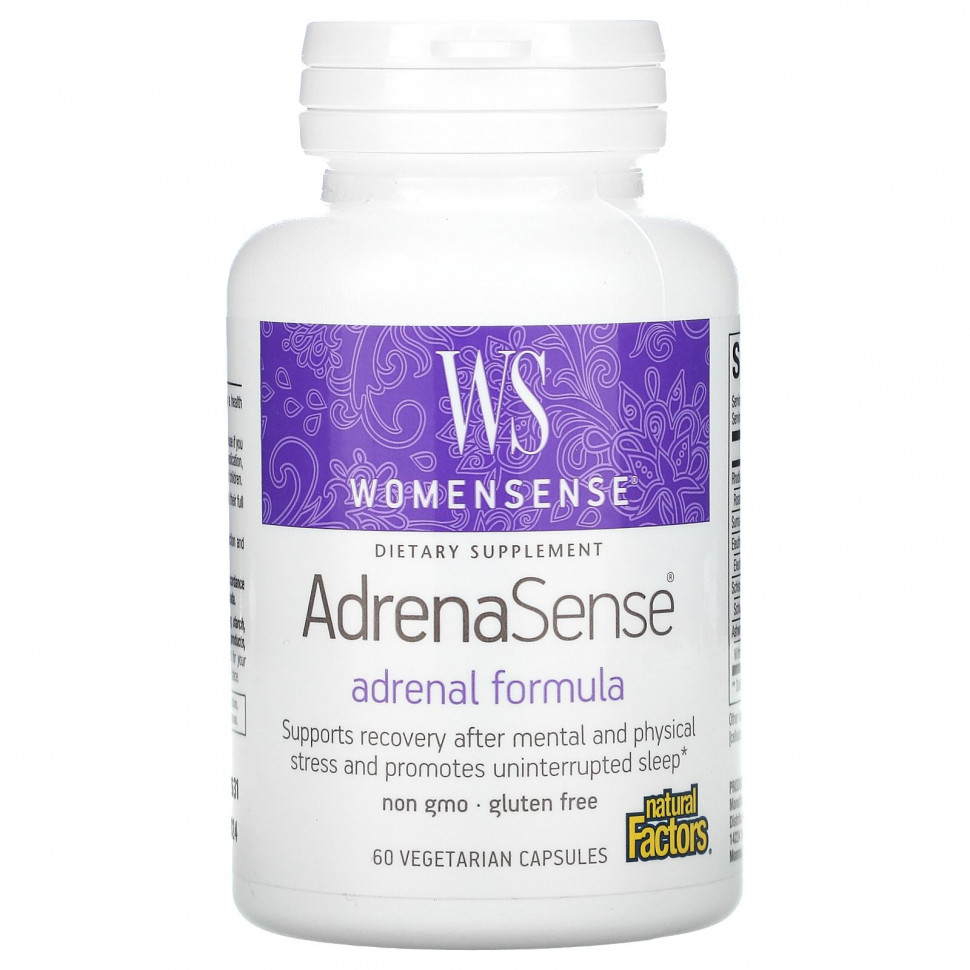  Natural Factors, Womensense, AdrenaSense, 60 Vegetarian Capsules    -     , -, 