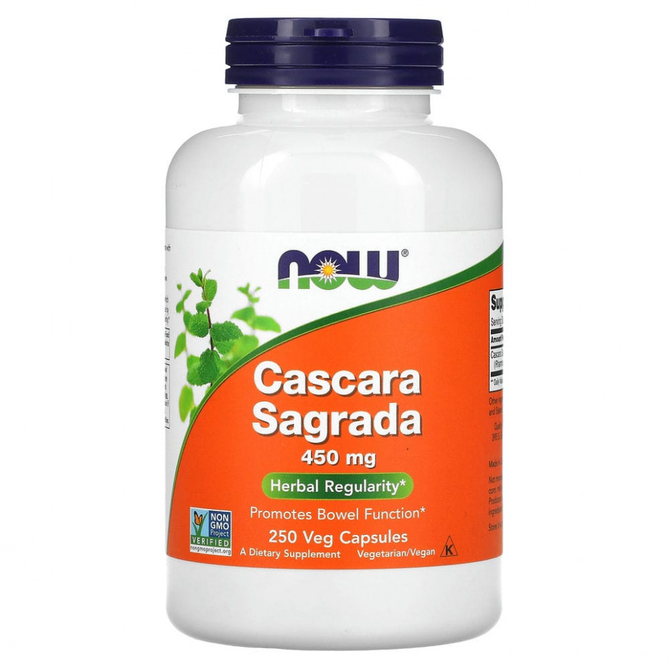  NOW Foods, Cascara Sagrada, 450 , 250      -     , -, 