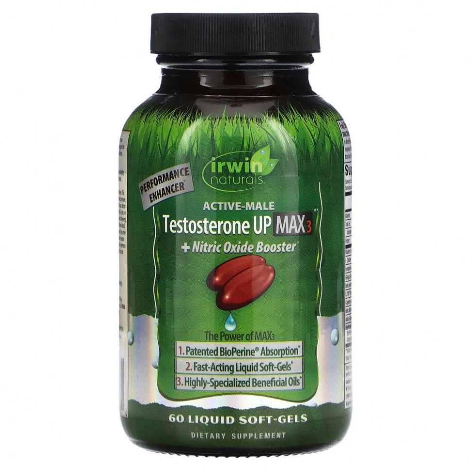  Irwin Naturals, Testosterone Up Max 3 +    , 60      -     , -, 