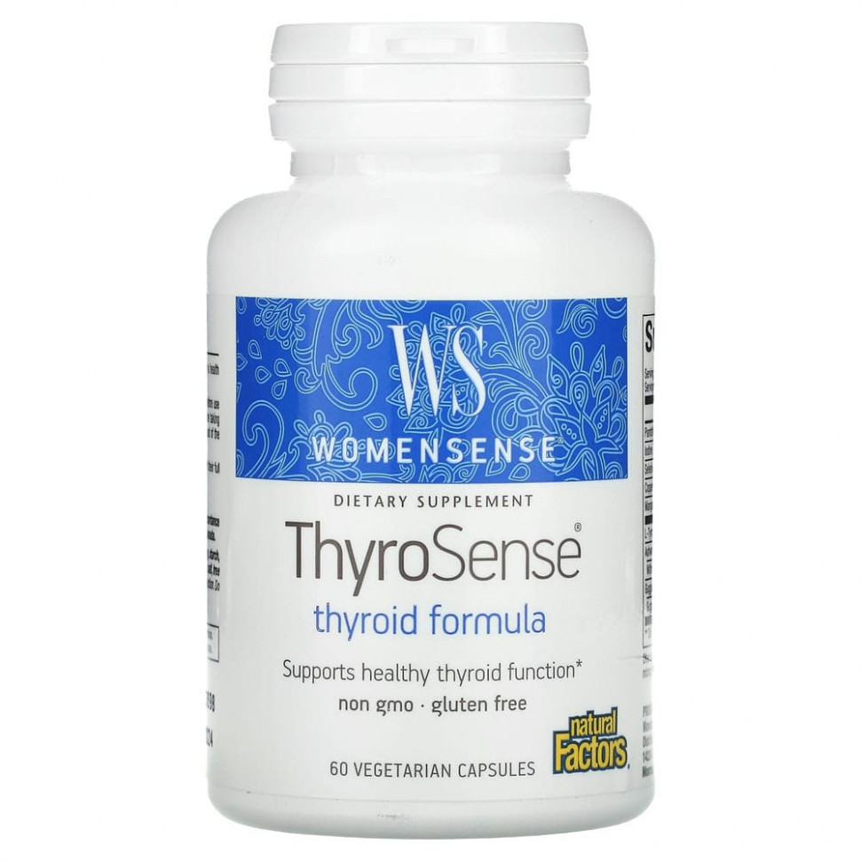  Natural Factors, WomenSense, ThyroSense,    , 60      -     , -, 