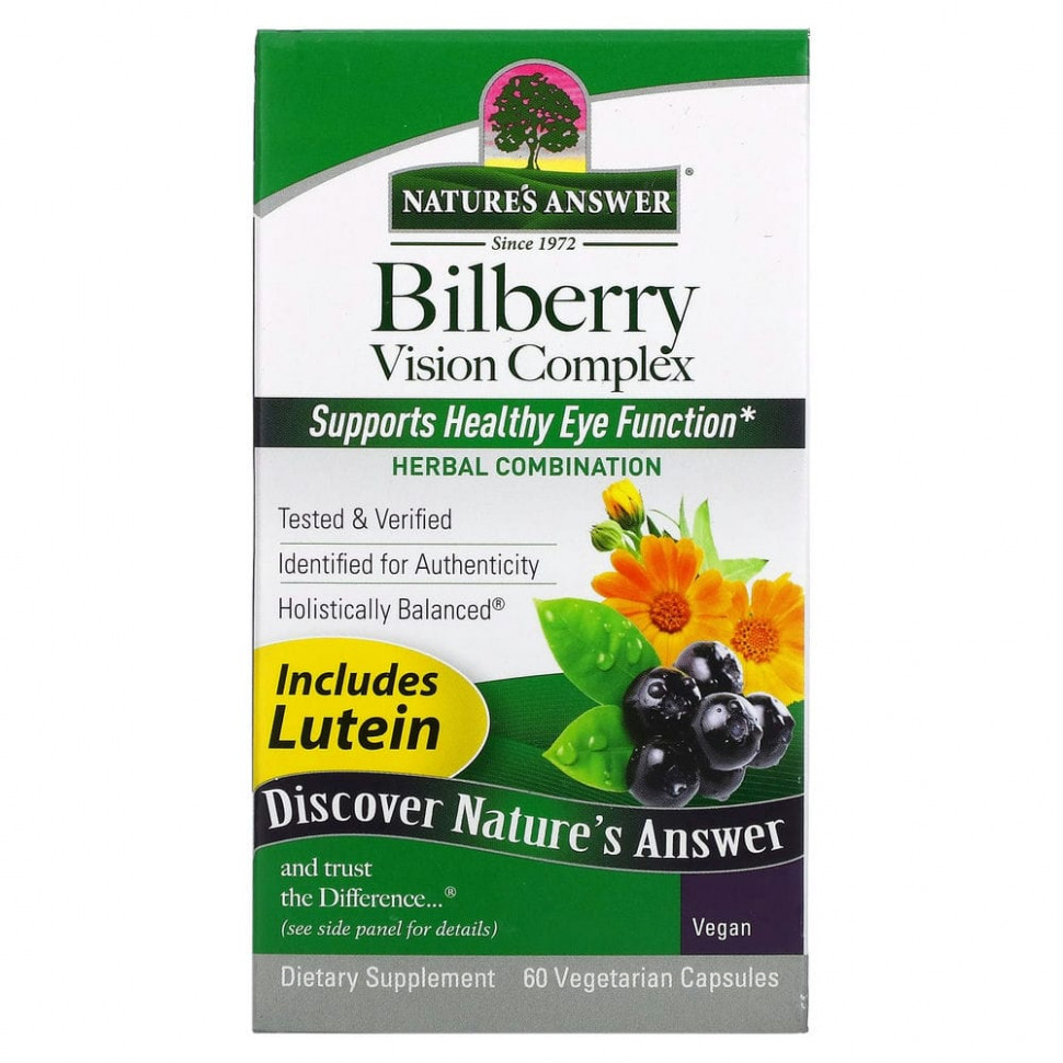  Nature's Answer, Bilberry Vision Complex, 60      -     , -, 