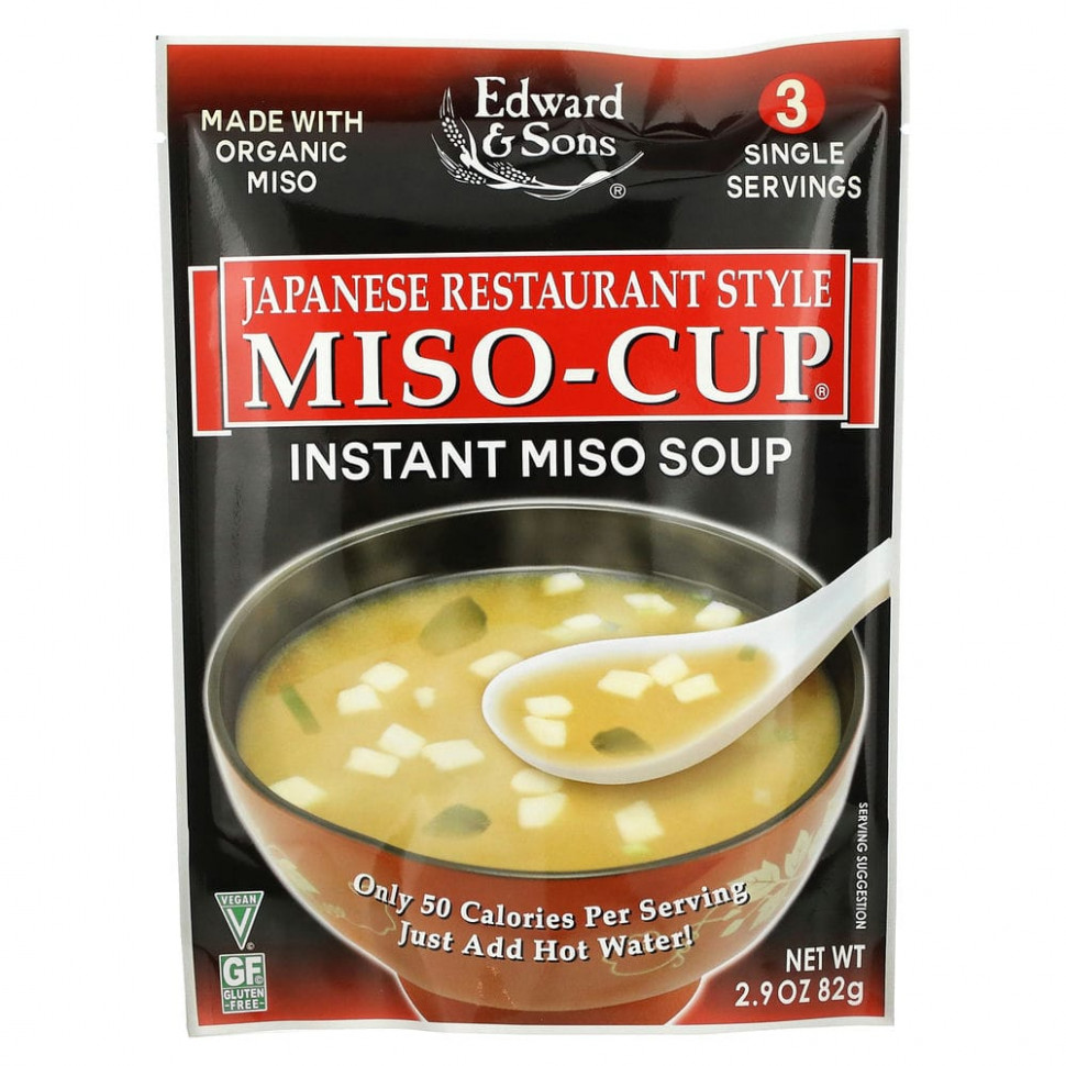  Edward & Sons, Edward & Sons, Miso-Cup, Japanese Restaurant Style, 3 Individual Servings    -     , -, 