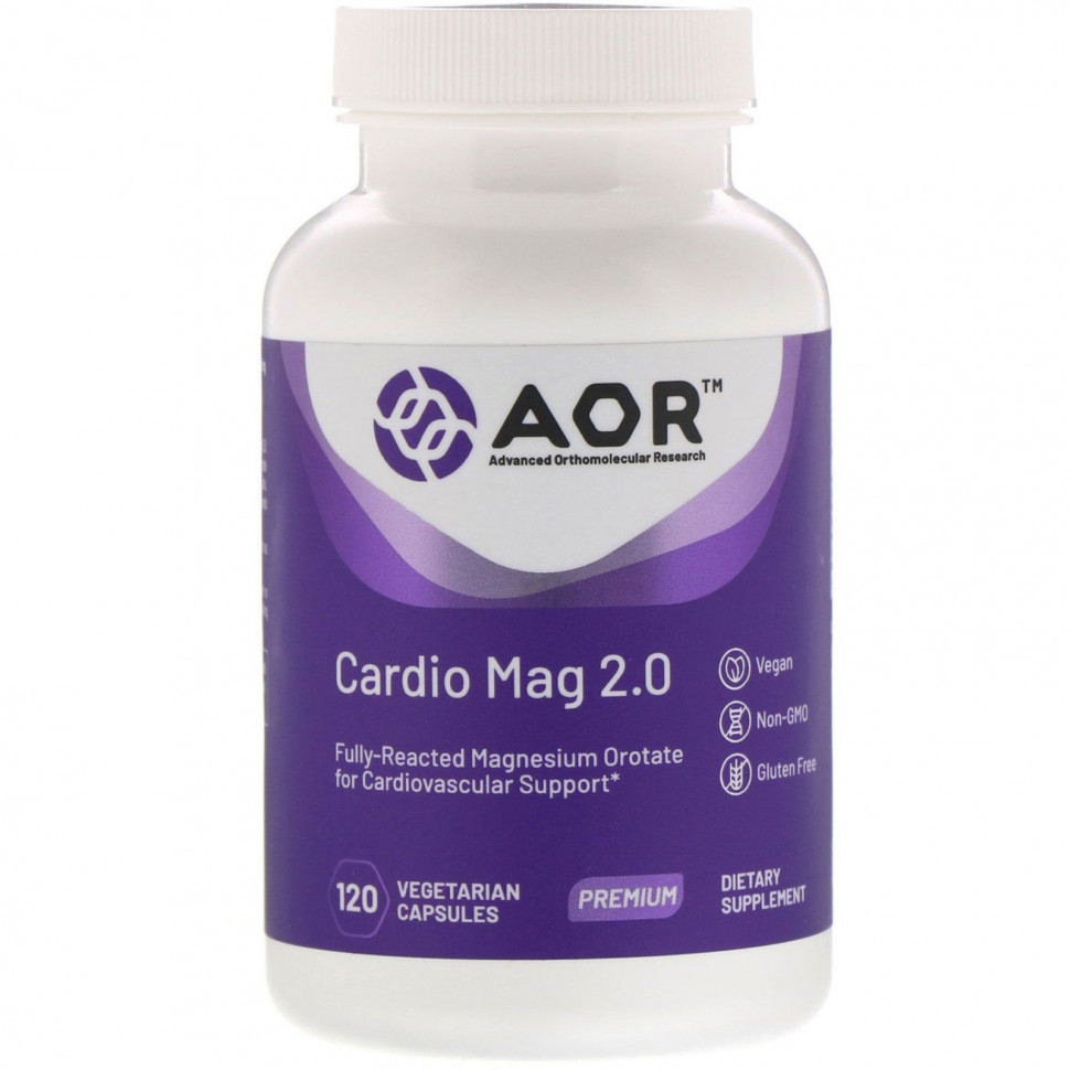  Advanced Orthomolecular Research AOR, Cardio Mag 2.0, 120      -     , -, 