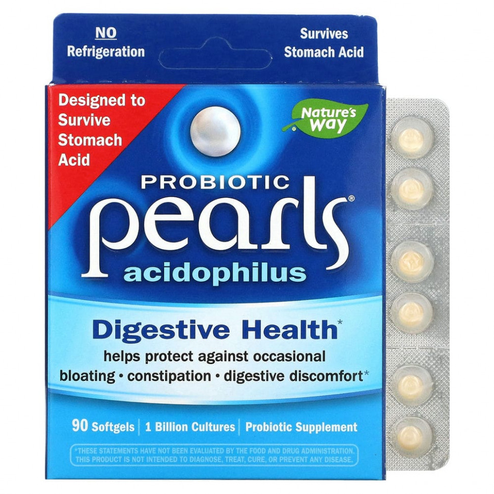  Nature's Way, Probiotic Pearls Acidophilus, 90       -     , -, 