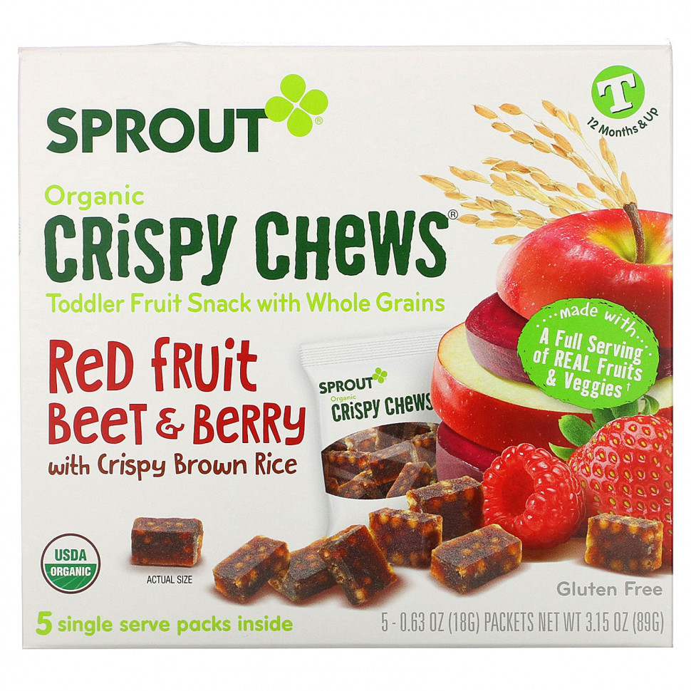  Sprout Organic, Crispy Chews,  12   ,  ,       , 5   18  (0,63 )    -     , -, 