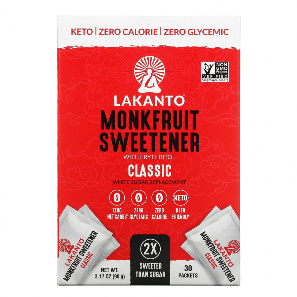  Lakanto, Monkfruit Sweentener, Classic, 3.17 oz (90 g)    -     , -, 