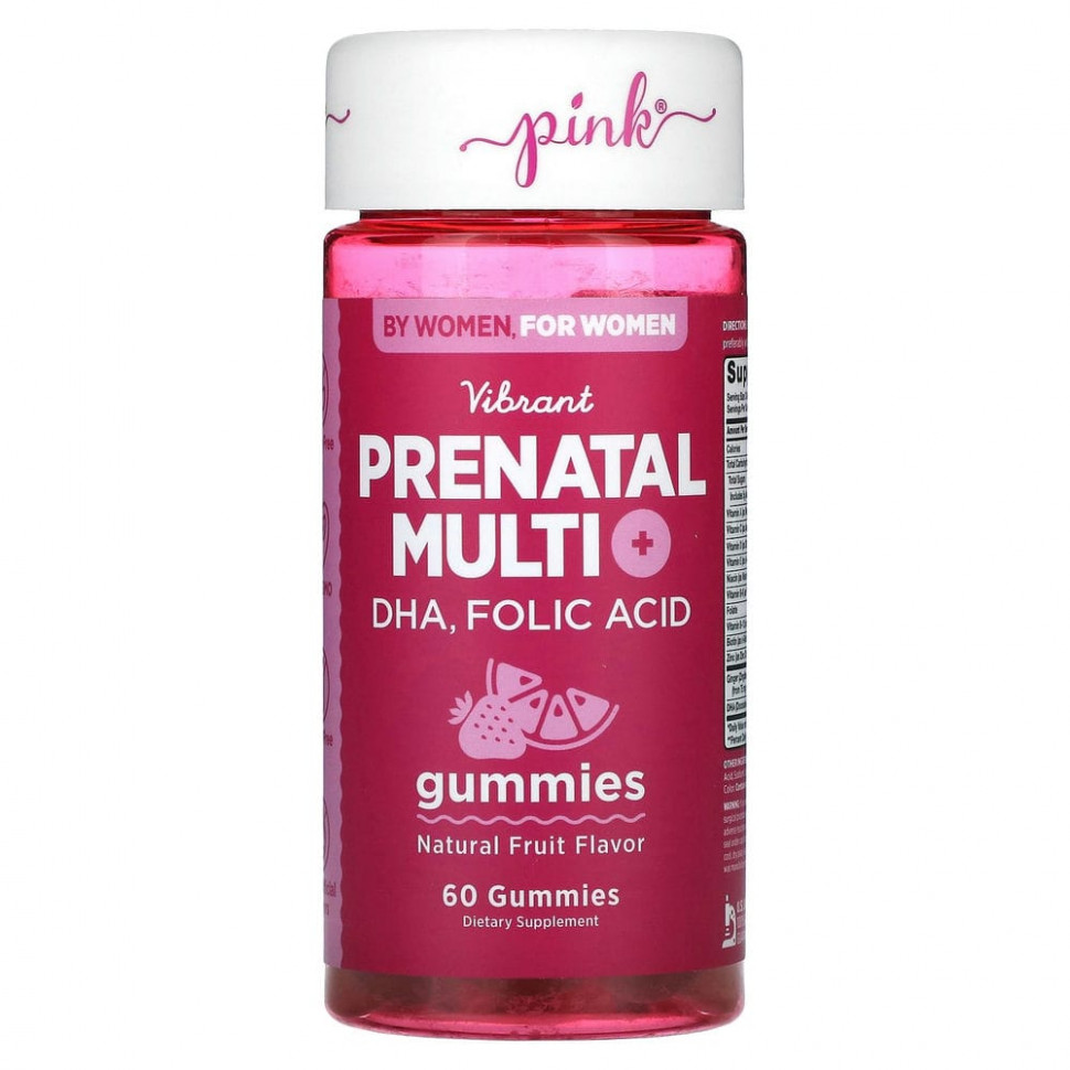  Pink, Vibrant Prenatal Multi + DHA,  ,  , 60      -     , -, 