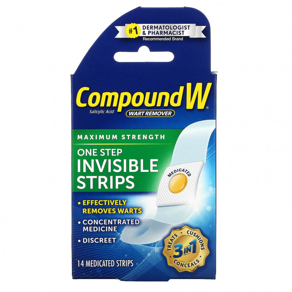  Compound W,    , One Step Invisible Strips,   , 14      -     , -, 