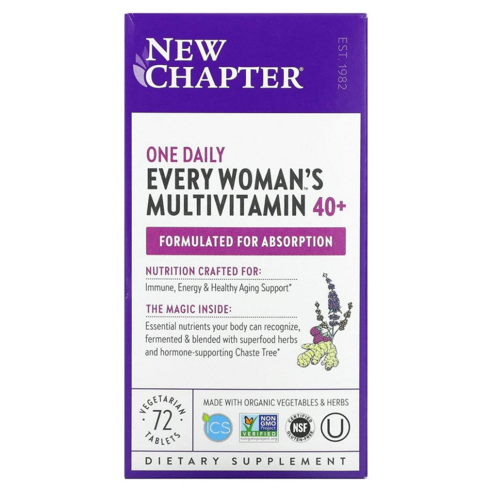  New Chapter, 40+ Every Woman's One Daily,          40 , 72      -     , -, 