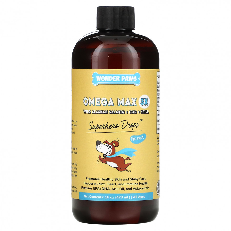 ���� Wonder Paws, Superhero Drops ��� �����, Omega Max 3X, ����� ����������� ������, ���������� ������ � �����, ��� ���� ���������, 473 �� (16 �����)  Iherb (������) ������ ������