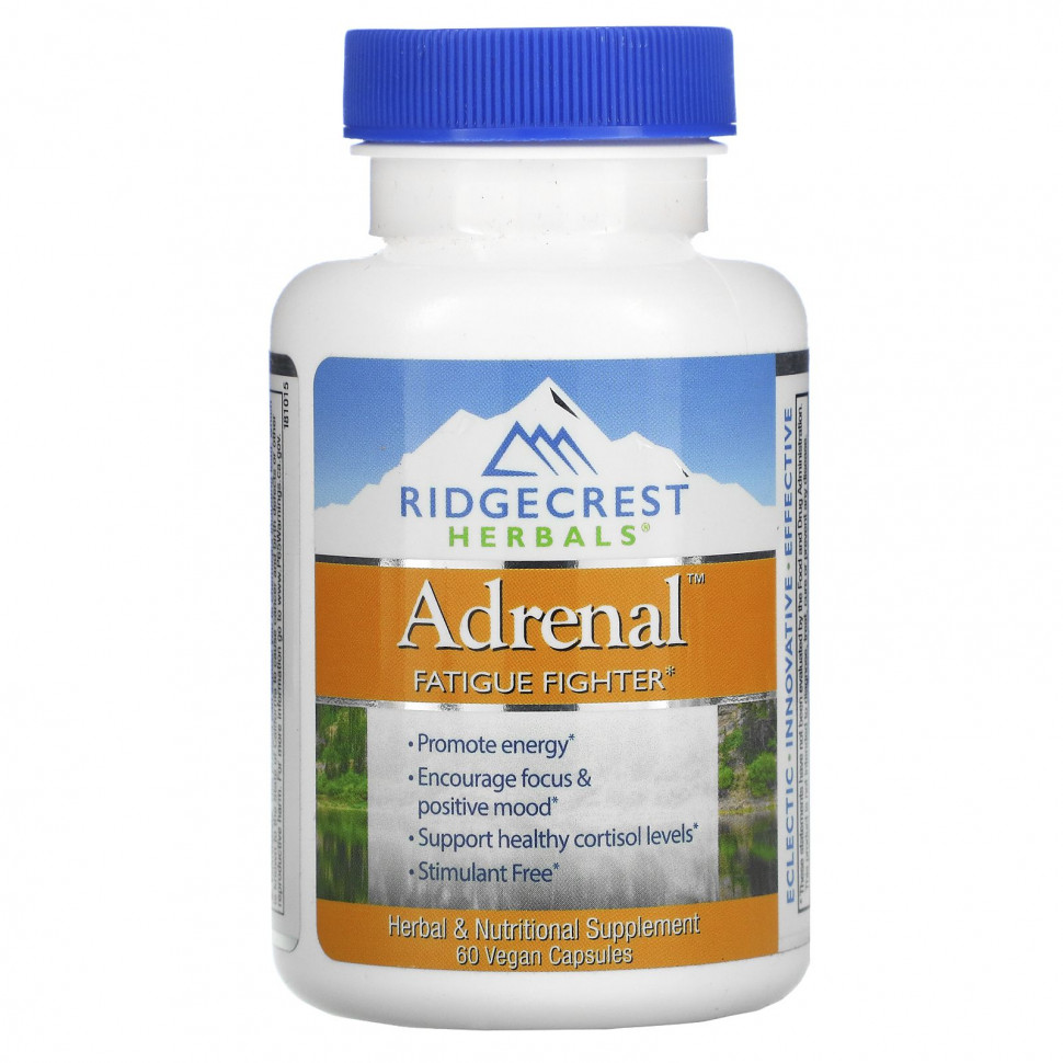  RidgeCrest Herbals, Adrenal, Fatigue Fighter, 60 Veggie Caps    -     , -, 