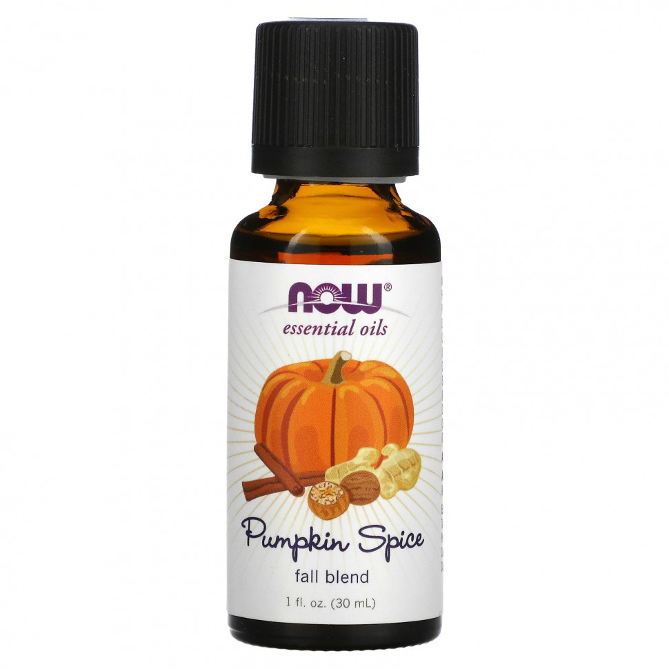  NOW Foods, Essential Oils, Pumpkin Spice, Fall Blend, 1 fl oz (30 ml)    -     , -, 