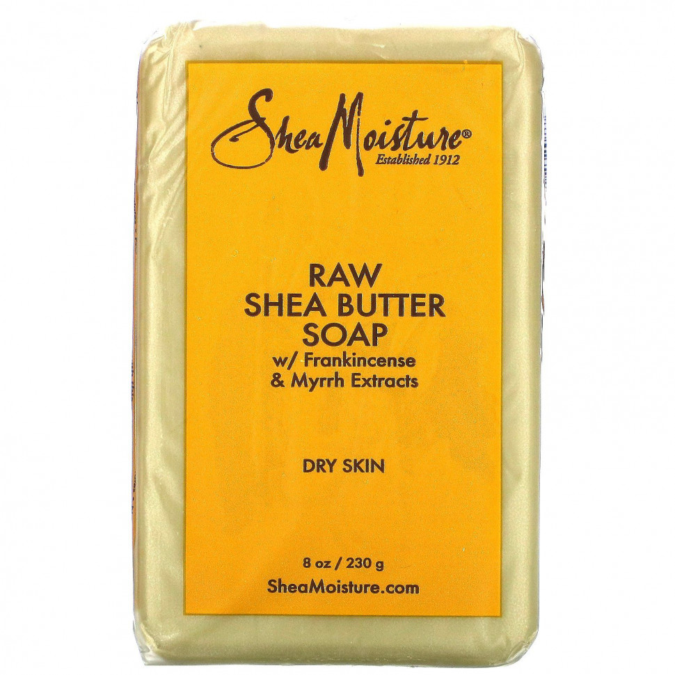  SheaMoisture, Raw Shea Butter Soap with Frankincense & Myrrh Extracts, 8 oz (230 g)    -     , -, 