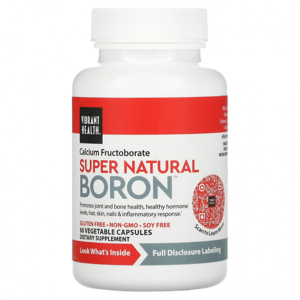  Vibrant Health, Super Natural Boron, 60      -     , -, 