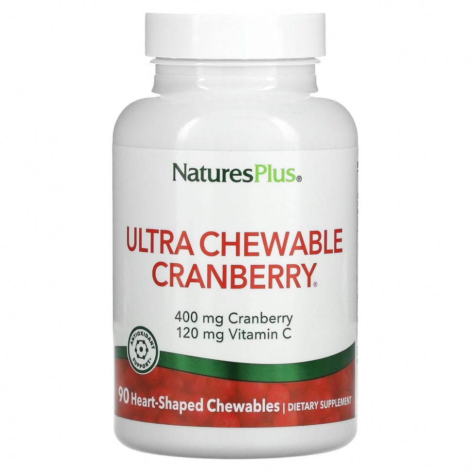 ���� NaturesPlus, Ultra Chewable Cranberry � ��������� C, ������ / ��������, 90 ����������� ����  Iherb (������) ������ ������