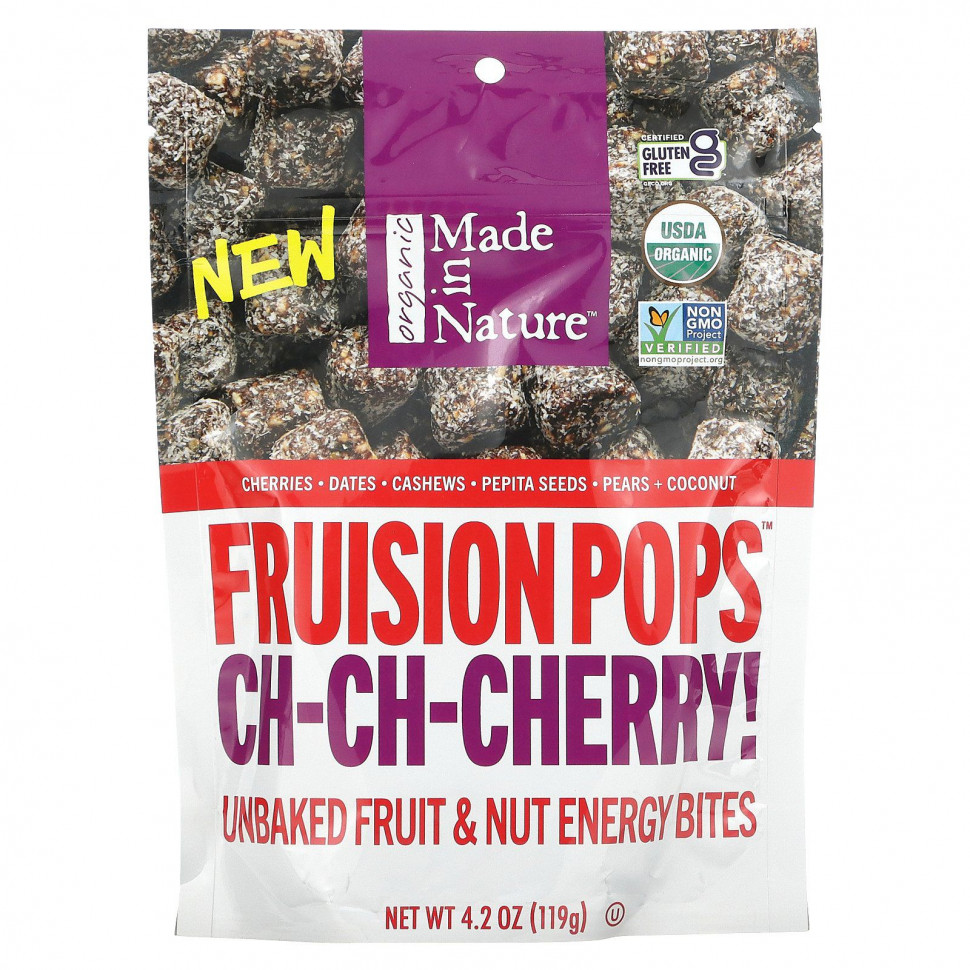  Made in Nature, Organic Fruision Pops, Ch-Ch-Cherry,   , , 119 , 4,2 )    -     , -, 