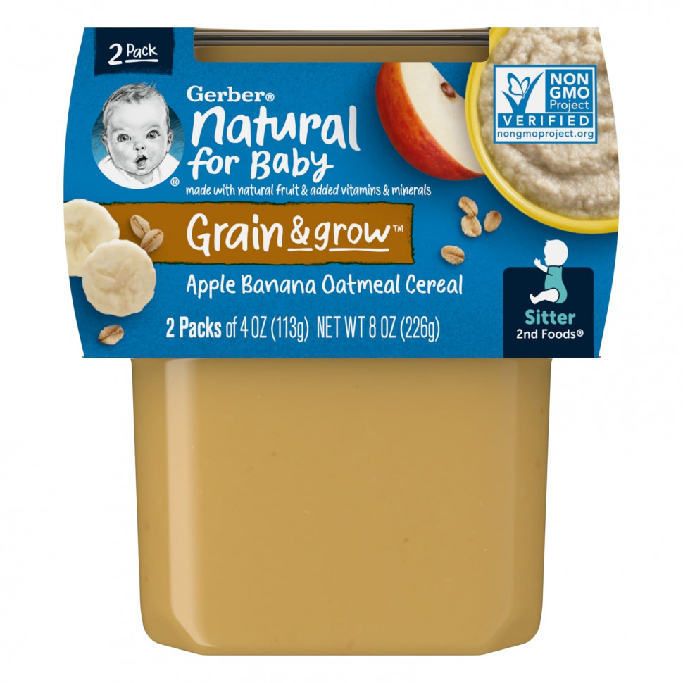  Gerber, Natural for Baby, Grain & Grow, 2nd Foods, ,    , 2   113  (4 )    -     , -, 