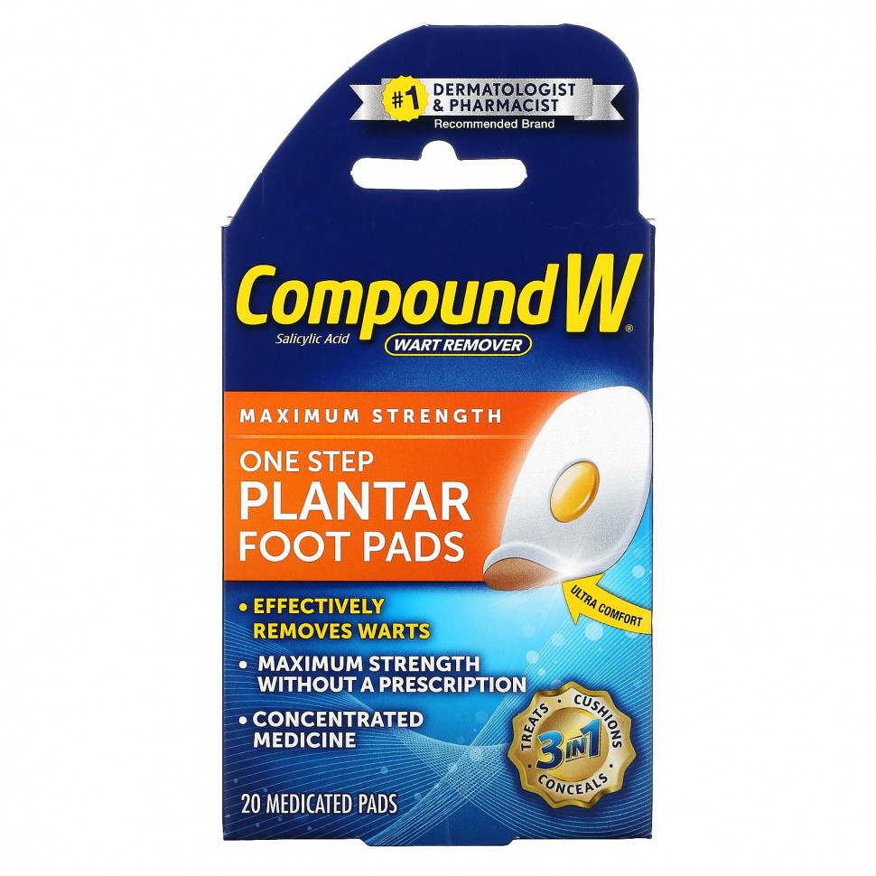  Compound W,    , One Step Plantar Foot Pads,   , 20      -     , -, 