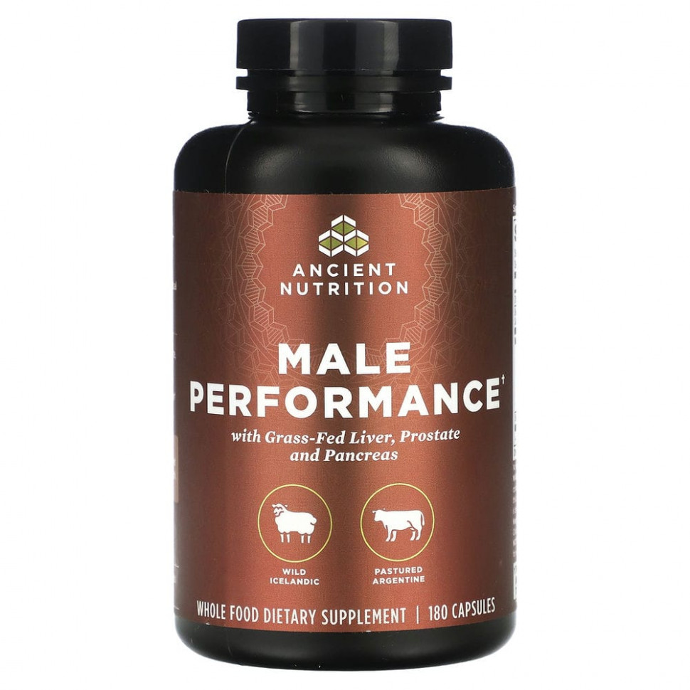  Dr. Axe / Ancient Nutrition, Male Performance, 180     -     , -, 