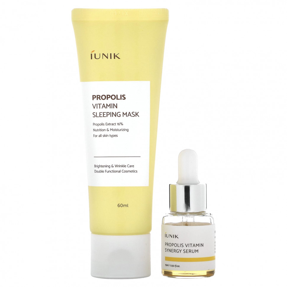  iUNIK, Propolis Edition Skin Care Set, Cream & Mini Serum, 2 Piece Set    -     , -, 