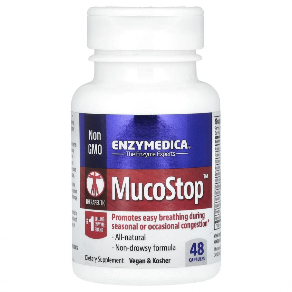  Enzymedica, MucoStop, 48     -     , -, 