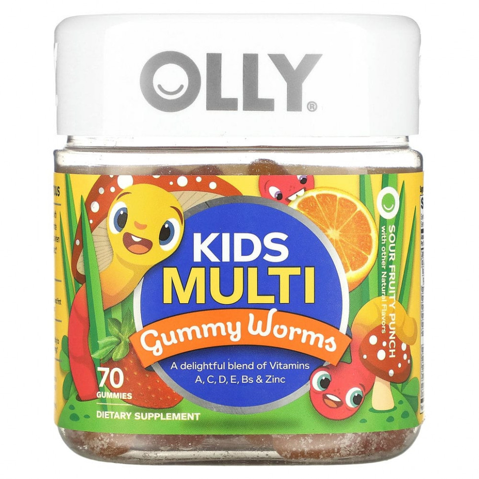  OLLY, Kids Multi, Gummy Worms,   , 70      -     , -, 