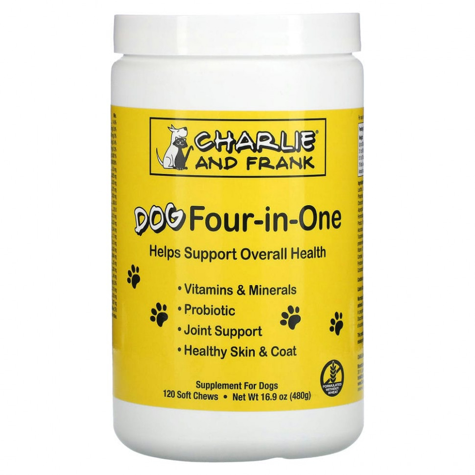  Charlie & Frank, Dog Four-in-One, 120     Iherb ()  