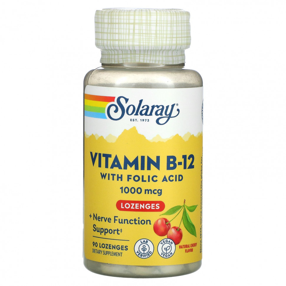  Solaray,  B12,     , 1000 , 90     -     , -, 