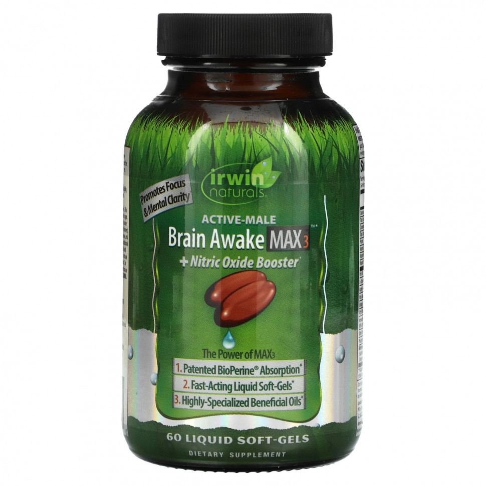  Irwin Naturals, Brain Awake Max 3 +    , 60      -     , -, 