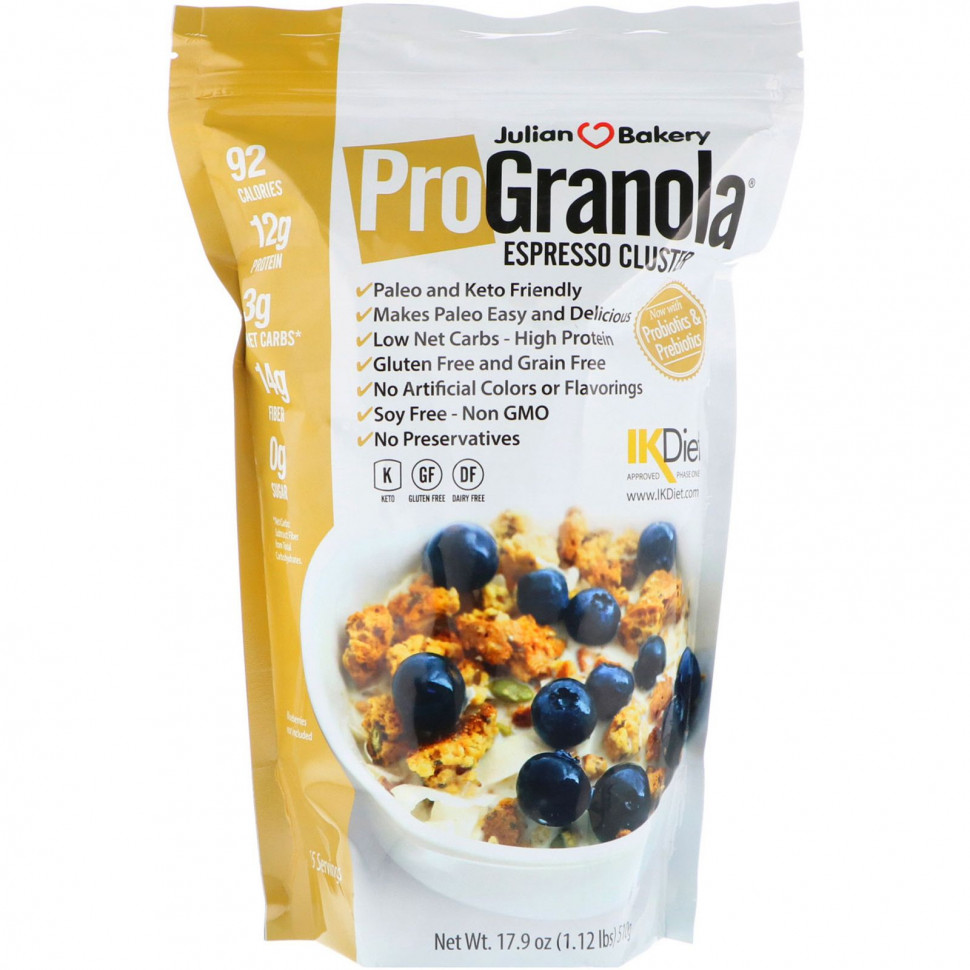  Julian Bakery,  Pro Granola, Espresso Cluster, 510  (17,9 )    -     , -, 