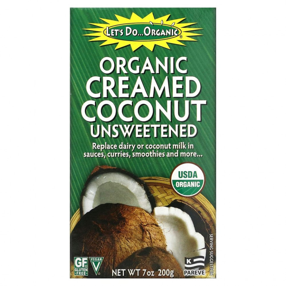  Edward & Sons, Edward & Sons, Let's Do Organic, Organic Creamed Coconut, Unsweetened, 7 oz (200 g)    -     , -, 