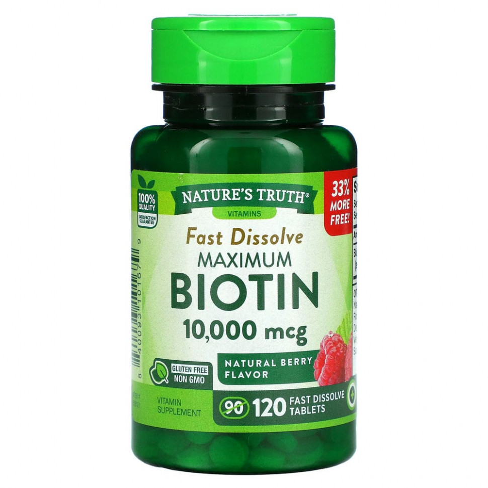  Nature's Truth, Maximum Biotin,  , 10000 , 120       -     , -, 