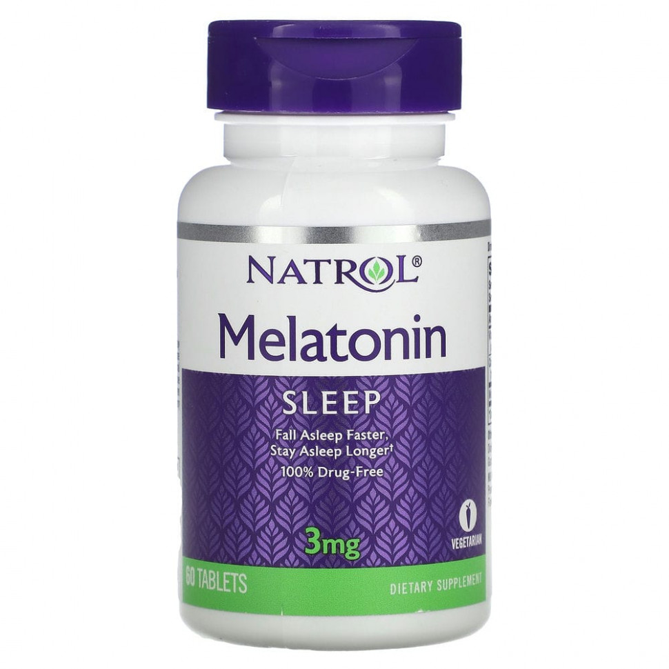  Natrol, Melatonin (), 3 , 60   Iherb ()  