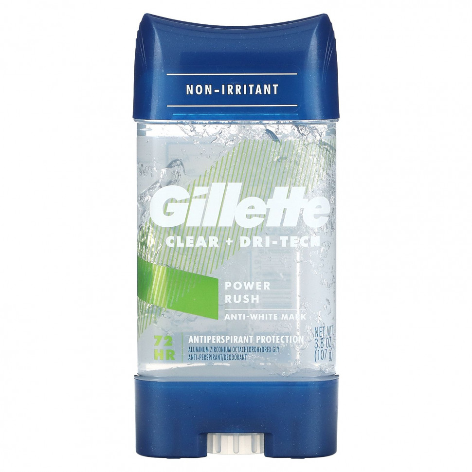  Gillette, Clear + Dri-Tech,   , Power Rush, 107  (3,8 )    -     , -, 