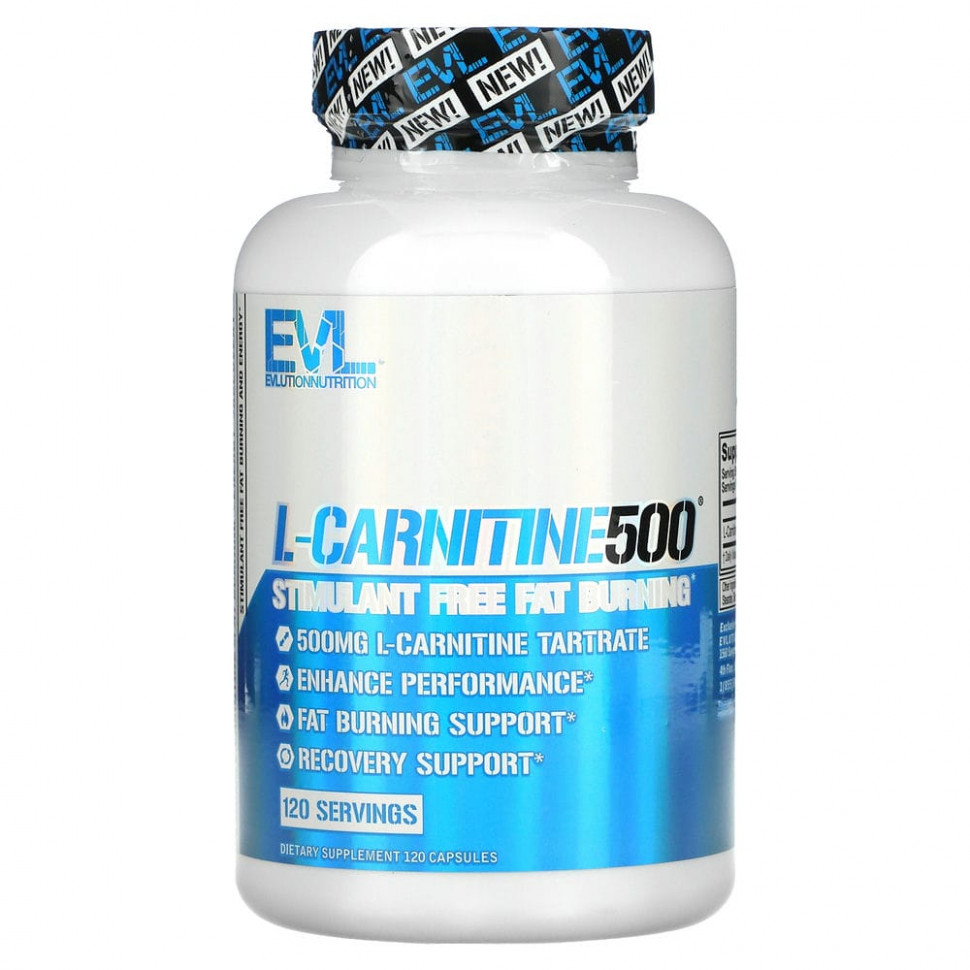  EVLution Nutrition, L-Carnitine500, 120     -     , -, 