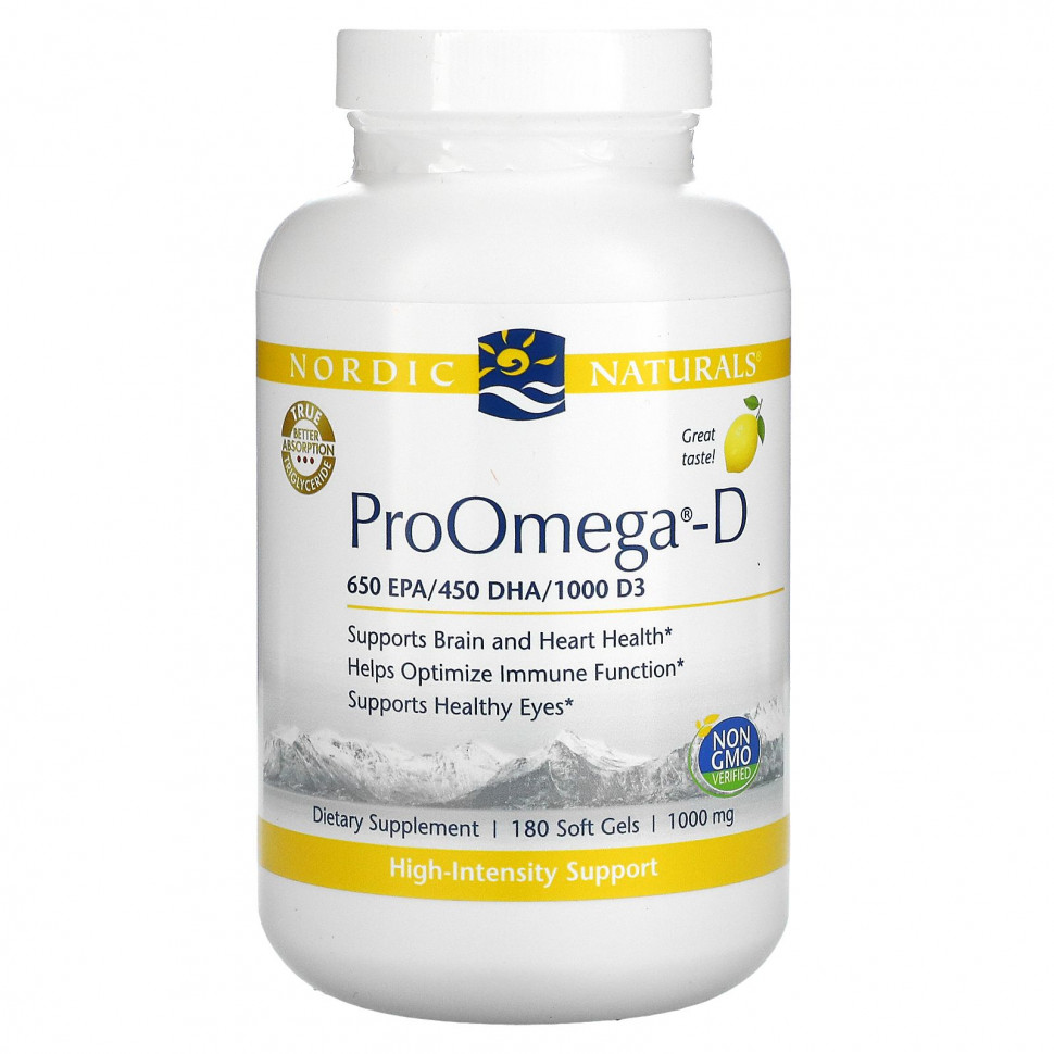  Nordic Naturals, ProOmega-D,   , 1000 , 180      -     , -, 