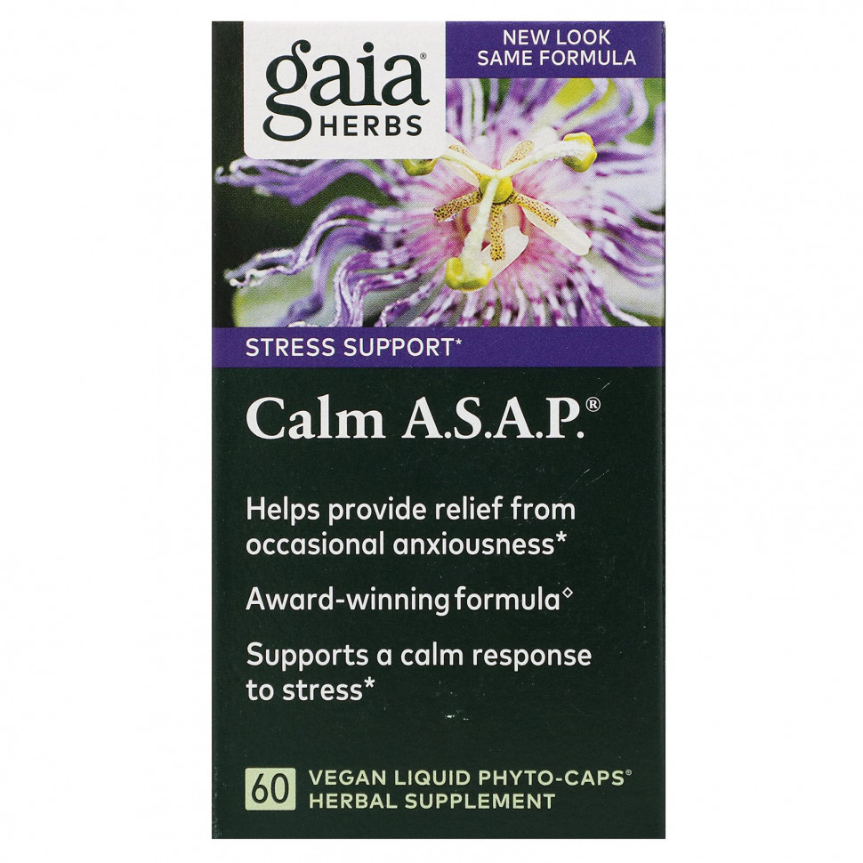  Gaia Herbs, Calm A.S.A.P., 60   Liquid Phyto-Caps    -     , -, 