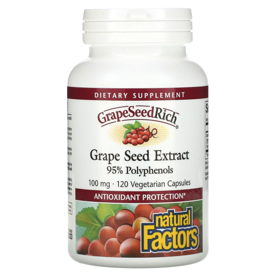  Natural Factors, GrapeSeedRich,   , 100 , 120      -     , -, 